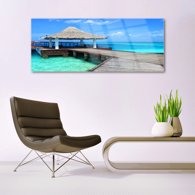 Acrylglasbilder Meer Brücke Architektur