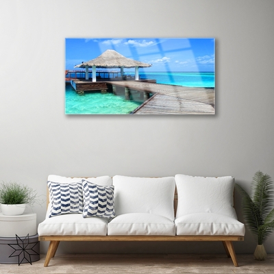 Acrylglasbilder Meer Brücke Architektur