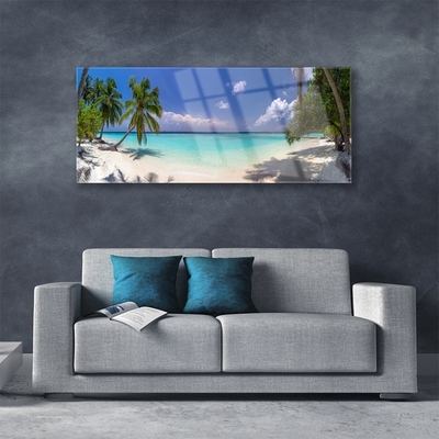 Acrylglasbilder Meer Strand Palmen Landschaft