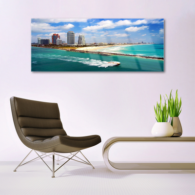 Acrylglasbilder Meer Strand Stadt Landschaft