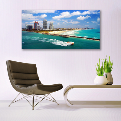 Acrylglasbilder Meer Strand Stadt Landschaft