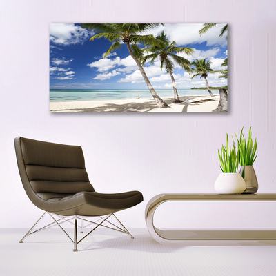 Acrylglasbilder Meer Strand Palmen Landschaft