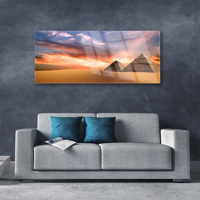 Acrylglasbilder Wüste Pyramiden Architektur