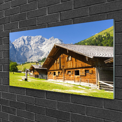 Acrylglasbilder Haus Gebirge Landschaft