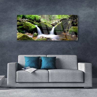 Acrylglasbilder Wasserfall Felsen Natur