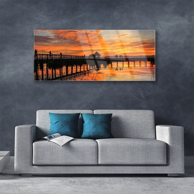 Acrylglasbilder Brücke Meer Architektur