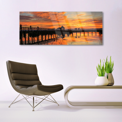 Acrylglasbilder Brücke Meer Architektur