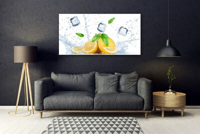 Acrylglasbilder Limette Eiswürfel Küche