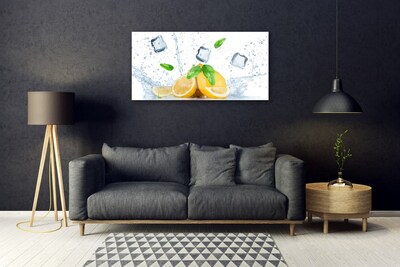 Acrylglasbilder Limette Eiswürfel Küche