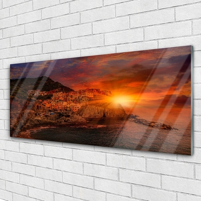 Acrylglasbilder Meer Stadt Sonne Landschaft