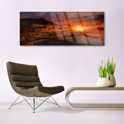 Acrylglasbilder Meer Stadt Sonne Landschaft