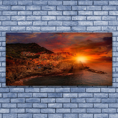 Acrylglasbilder Meer Stadt Sonne Landschaft