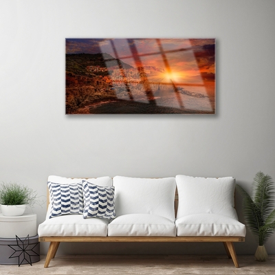 Acrylglasbilder Meer Stadt Sonne Landschaft