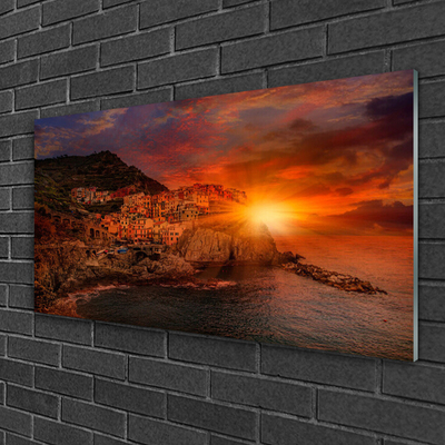 Acrylglasbilder Meer Stadt Sonne Landschaft