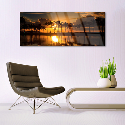 Acrylglasbilder Bäume Sonne Landschaft