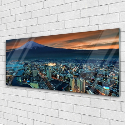 Acrylglasbilder Stadt Gebirge Gebäude