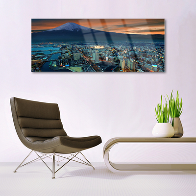 Acrylglasbilder Stadt Gebirge Gebäude