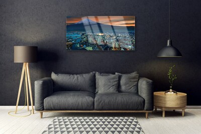 Acrylglasbilder Stadt Gebirge Gebäude