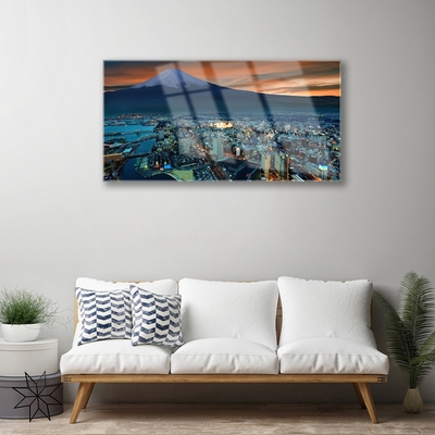 Acrylglasbilder Stadt Gebirge Gebäude
