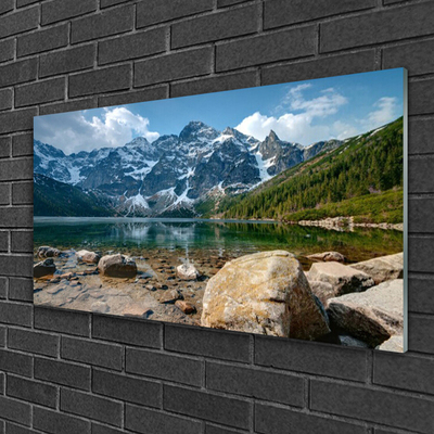 Acrylglasbilder Gebirge See Steine Landschaft