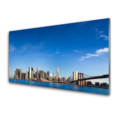 Acrylglasbilder Stadt Brücke Gebäude