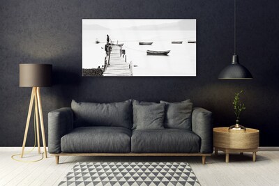 Acrylglasbilder Brücke Boote Architektur