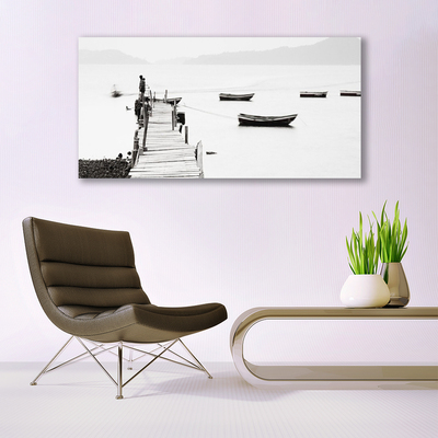 Acrylglasbilder Brücke Boote Architektur