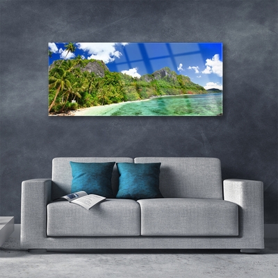 Acrylglasbilder Strand Gebirge Landschaft