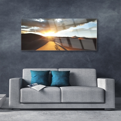 Glasbild aus Plexiglas® Wüste Landschaft