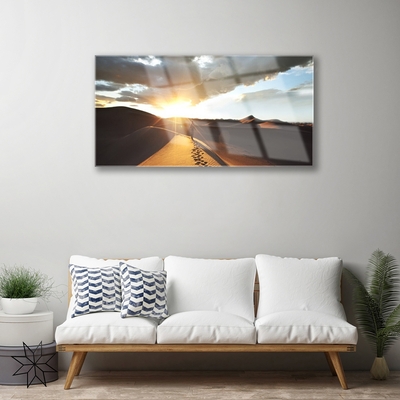 Glasbild aus Plexiglas® Wüste Landschaft