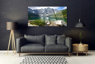 Glasbild aus Plexiglas® See Gebirge Landschaft