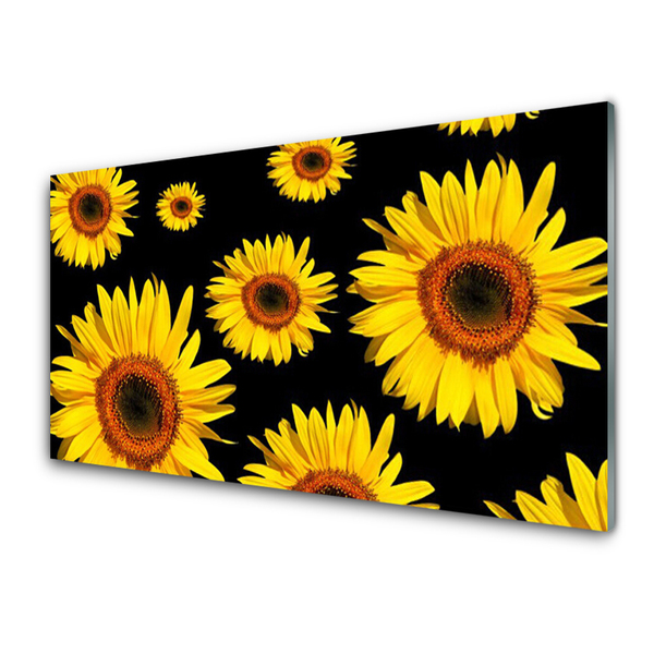 Glasbild aus Plexiglas® Sonnenblumen Pflanzen