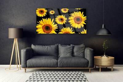 Glasbild aus Plexiglas® Sonnenblumen Pflanzen