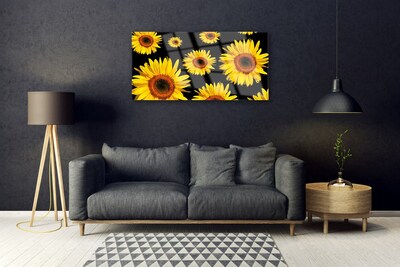 Glasbild aus Plexiglas® Sonnenblumen Pflanzen