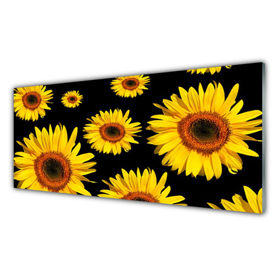 Glasbild aus Plexiglas® Sonnenblumen Pflanzen