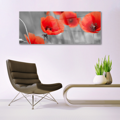 Glasbild aus Plexiglas® Mohnblumen Pflanzen