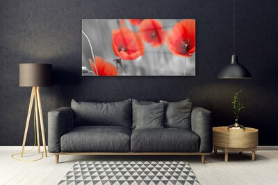 Glasbild aus Plexiglas® Mohnblumen Pflanzen