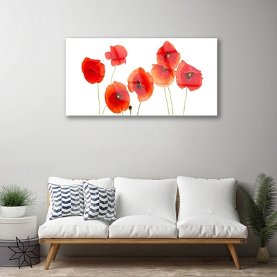 Glasbild aus Plexiglas® Mohnblumen Pflanzen