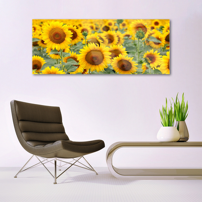 Glasbild aus Plexiglas® Sonnenblumen Pflanzen