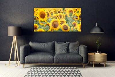 Glasbild aus Plexiglas® Sonnenblumen Pflanzen