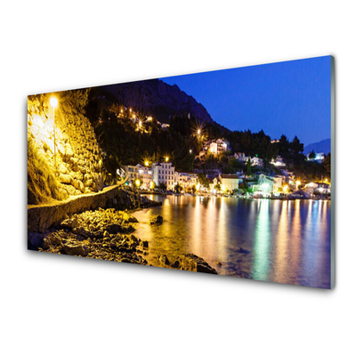 Glasbild aus Plexiglas® Gebirge Strand Landschaft