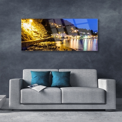 Glasbild aus Plexiglas® Gebirge Strand Landschaft