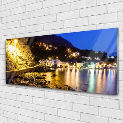 Glasbild aus Plexiglas® Gebirge Strand Landschaft