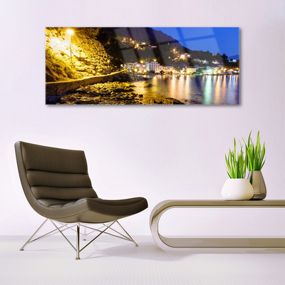 Glasbild aus Plexiglas® Gebirge Strand Landschaft