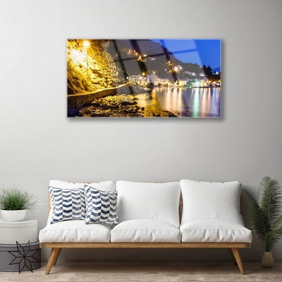 Glasbild aus Plexiglas® Gebirge Strand Landschaft