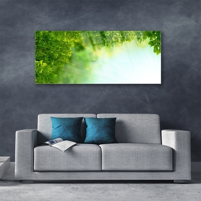 Glasbild aus Plexiglas® Blätter Natur