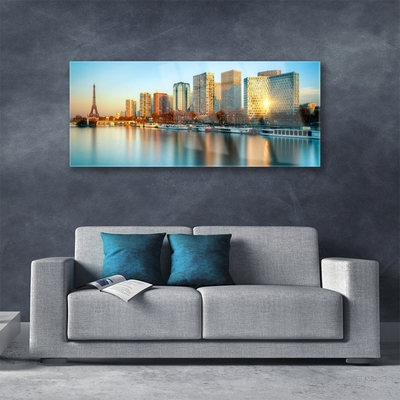 Glasbild aus Plexiglas® Stadt Meer Gebäude