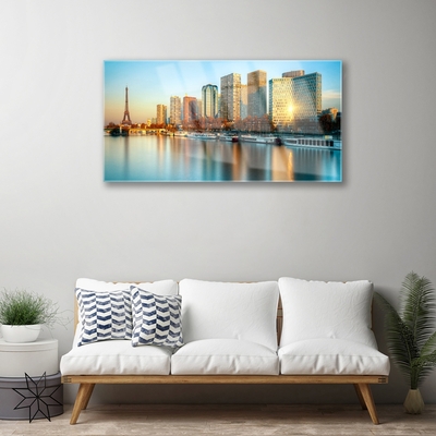 Glasbild aus Plexiglas® Stadt Meer Gebäude