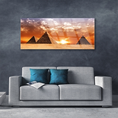 Glasbild aus Plexiglas® Pyramiden Landschaft