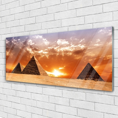 Glasbild aus Plexiglas® Pyramiden Landschaft